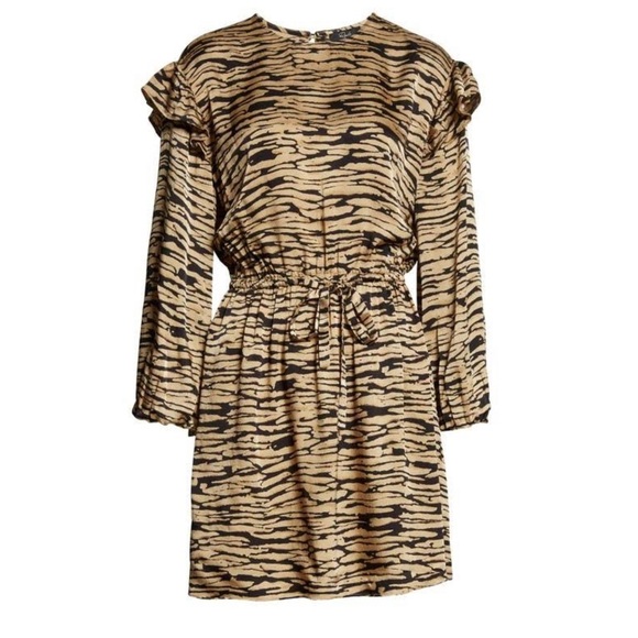 NWT RAILS Ora Ruffle Long Sleeve Minidress In Canyon - Picture 11 of 11